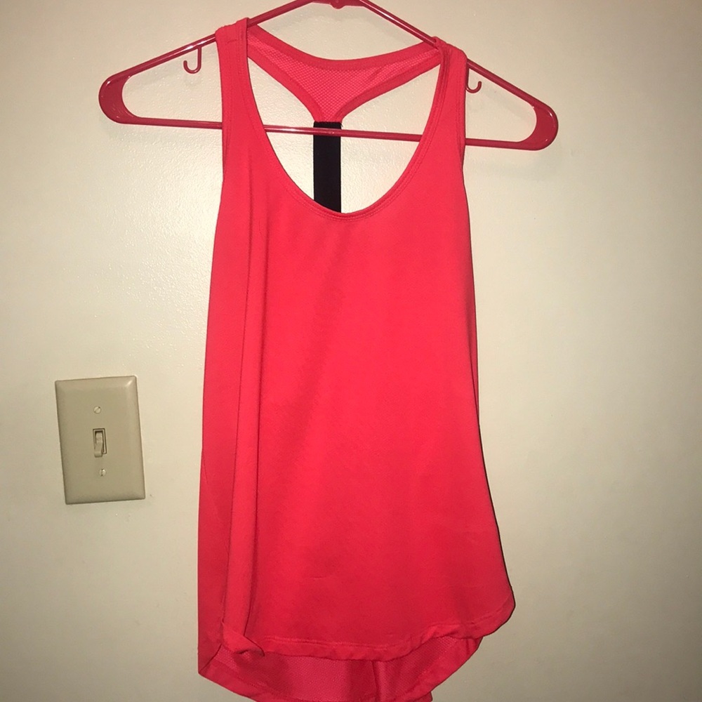 bright pink athletic tank top
